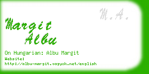 margit albu business card